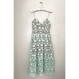 Self Portrait Azalea Lace Midi Dress Sz 4 - image 1